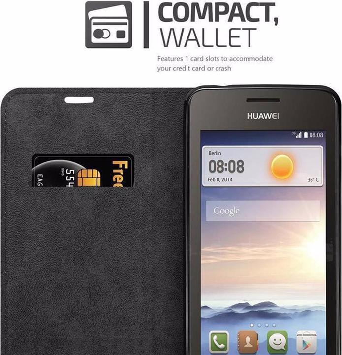 Actual product image Cadorabo Book Invisible Magnet Cover (Huawei Ascend Y330, Huawei Ascend Y360)