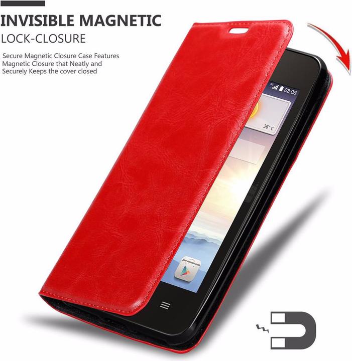 Actual product image Cadorabo Book Invisible Magnet Cover (Huawei Ascend Y330, Huawei Ascend Y360)