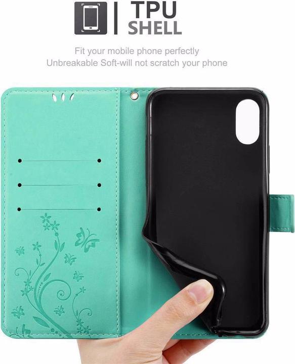 Image du produit Cadorabo Couverture du livre de fleurs (Apple iPhone XS Max)