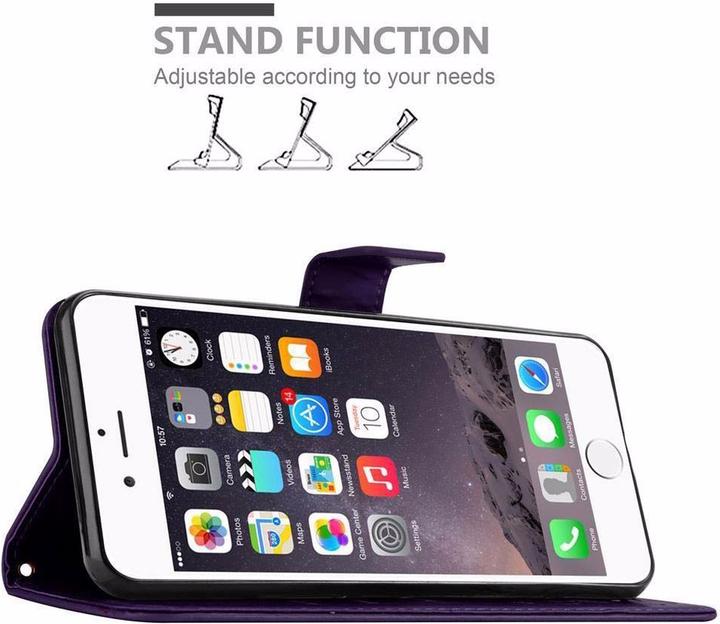 Produktbild Cadorabo Flower Book Cover (Apple iPhone 6s Plus, Apple iPhone 6 Plus)