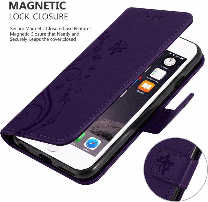 Produktbild Cadorabo Flower Book Cover (Apple iPhone 6s Plus, Apple iPhone 6 Plus)