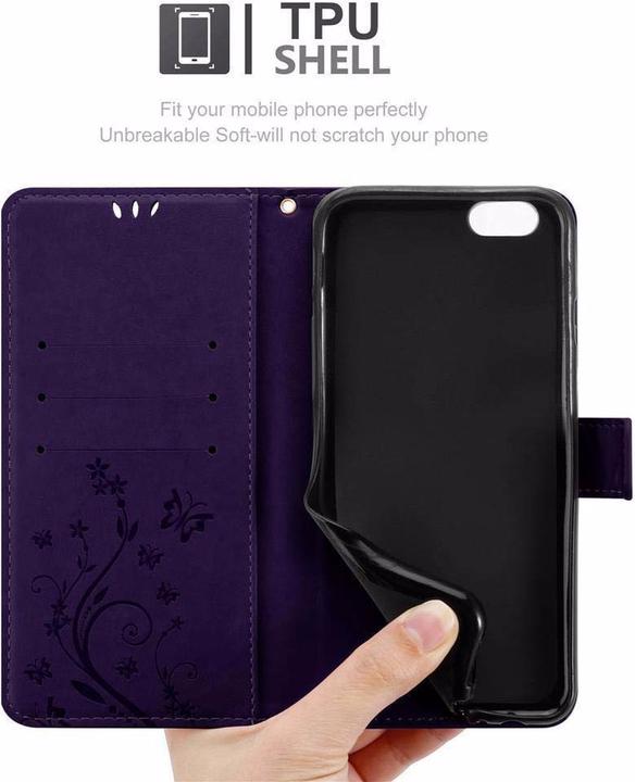 Produktbild Cadorabo Flower Book Cover (Apple iPhone 6s Plus, Apple iPhone 6 Plus)