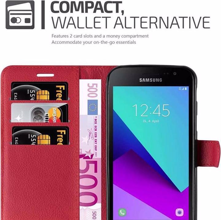 Actual product image Cadorabo Book with stand function cover (Samsung Galaxy Xcover 4s, Samsung Galaxy Xcover 4)
