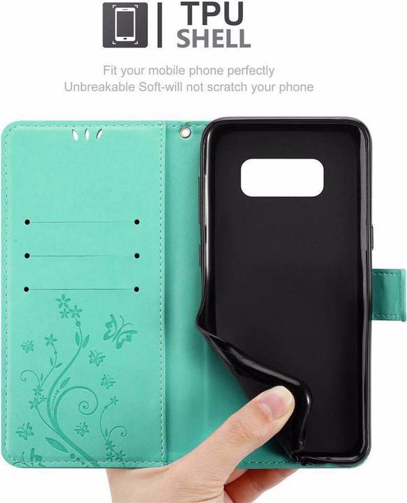 Actual product image Cadorabo Flower Book Cover (Samsung Galaxy S8+)