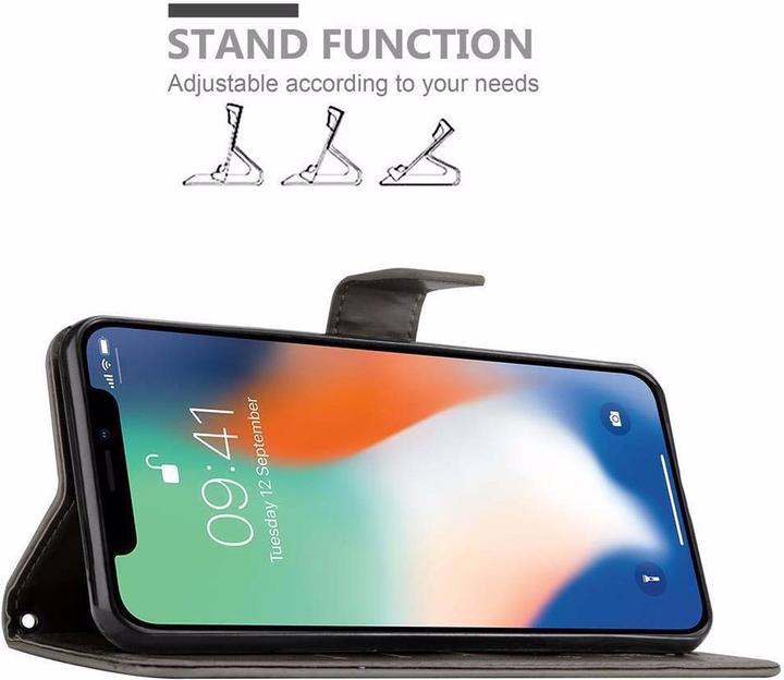 Actual product image Cadorabo Flower Book Cover (Apple iPhone XS, Apple iPhone X)
