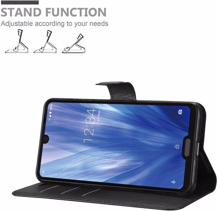 Actual product image Cadorabo Book with stand function cover (Sharp Aquos R3)