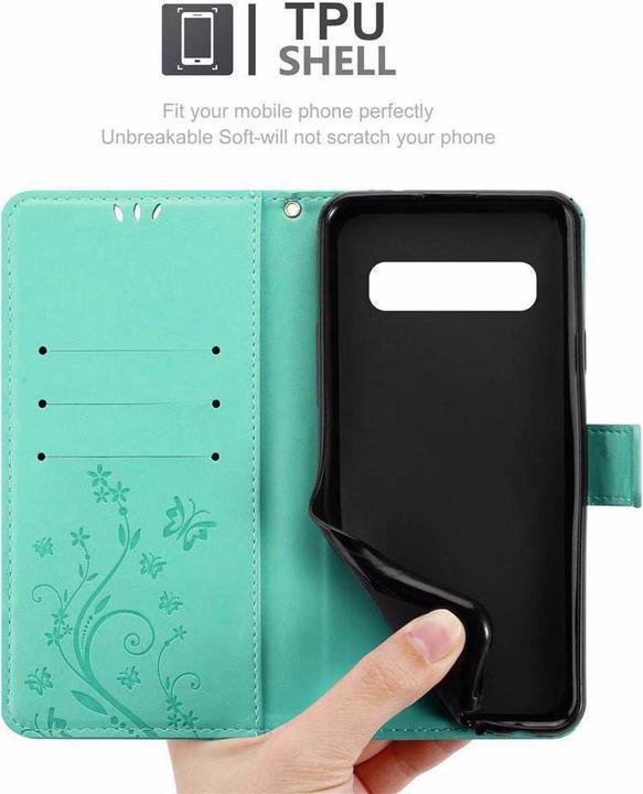 Actual product image Cadorabo Flower Book Cover (Samsung Galaxy S10+)