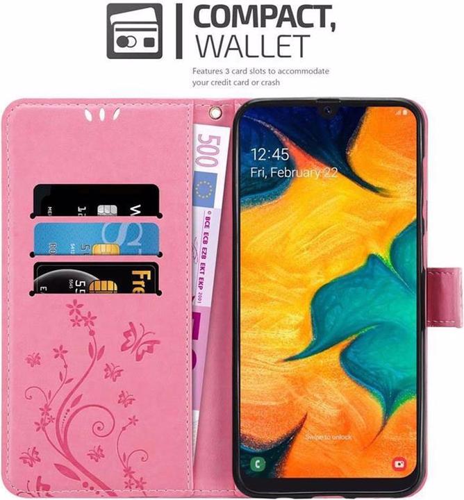Image du produit Cadorabo Couverture du livre de fleurs (Samsung Galaxy A20, TCL A30, Samsung Galaxy M10s)