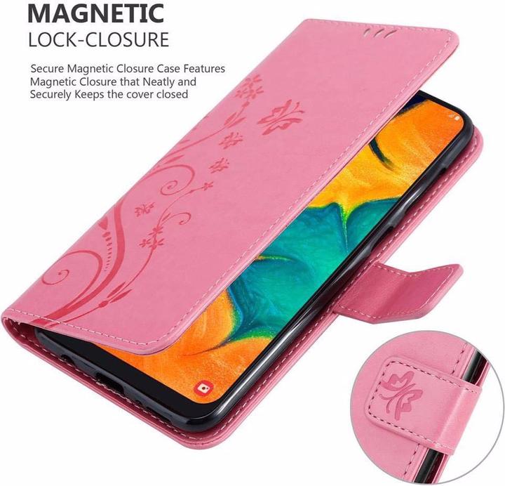Image du produit Cadorabo Couverture du livre de fleurs (Samsung Galaxy A20, TCL A30, Samsung Galaxy M10s)