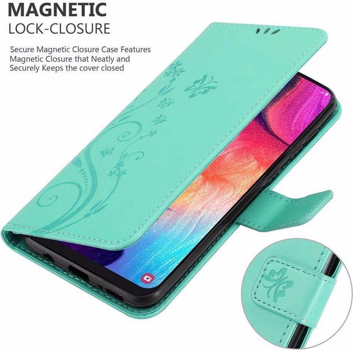 Image du produit Cadorabo Couverture du livre de fleurs (Samsung Galaxy A30s, Samsung Galaxy A50)