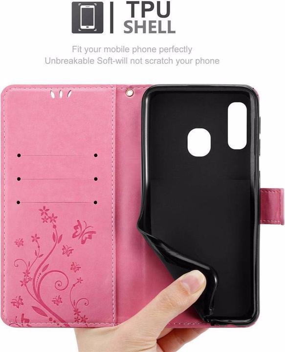 Actual product image Cadorabo Flower Book Cover (Samsung Galaxy A10e)