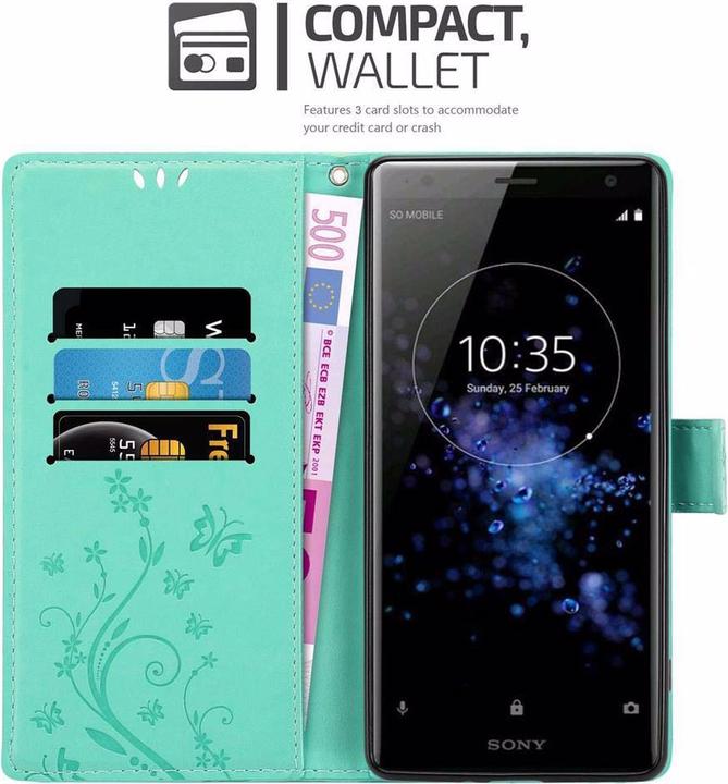 Actual product image Cadorabo Flower Book Cover (Sony Xperia XZ2)