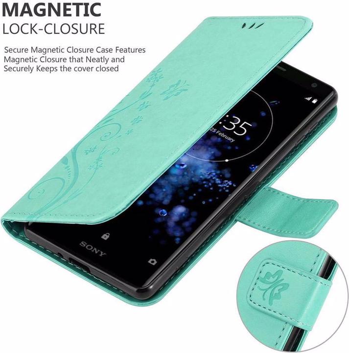 Actual product image Cadorabo Flower Book Cover (Sony Xperia XZ2)