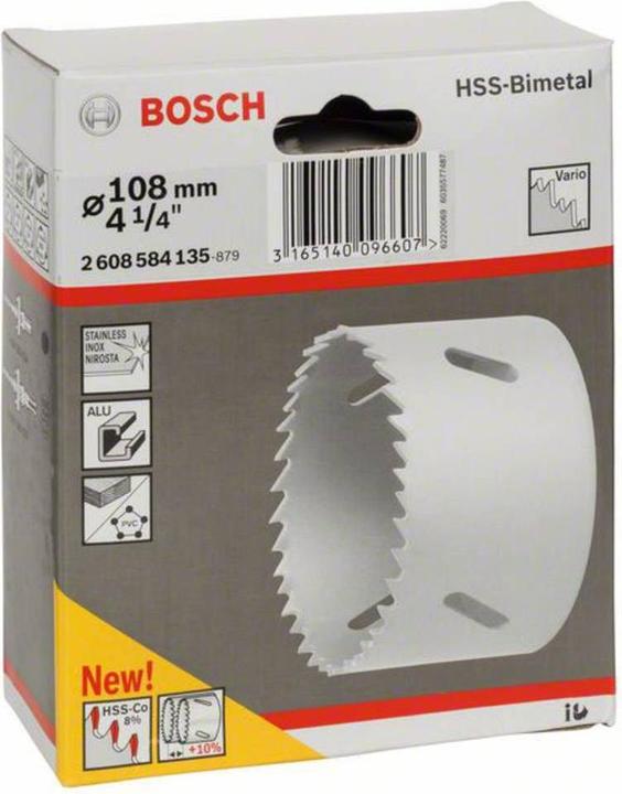 Produktbild Bosch Professional Zubehör Lochsäge HSS-Bimetall für Standardadapter, 108 mm, 4 1/4-Zoll (108 mm)