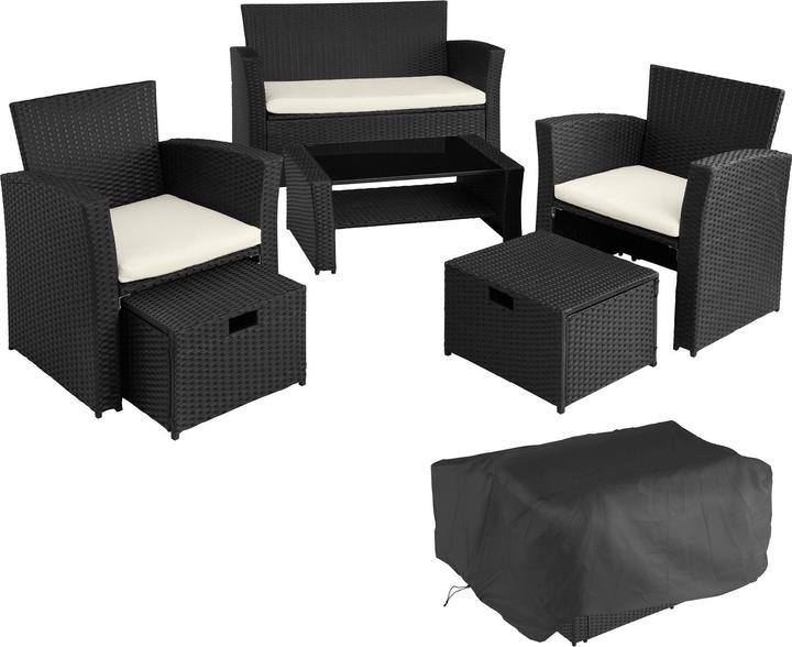 Image du produit tectake Salon de jardin MODENE 4 places avec housse de protection