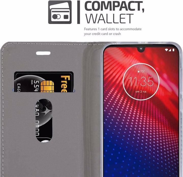 Produktbild Cadorabo Book Jeans Optik Cover (Motorola Moto Z4)