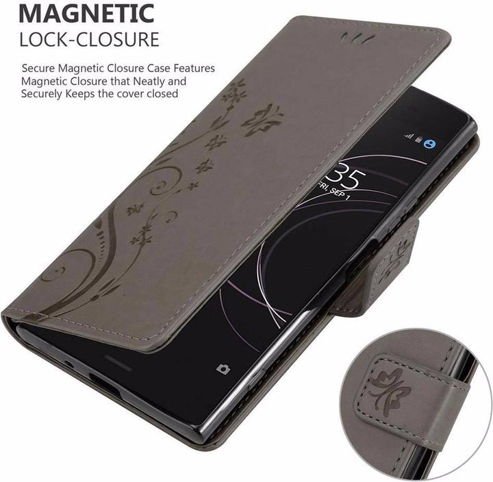Produktbild Cadorabo Flower Book Cover (Sony Xperia XZ1)