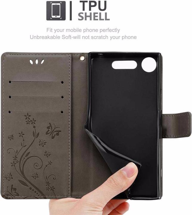 Produktbild Cadorabo Flower Book Cover (Sony Xperia XZ1)