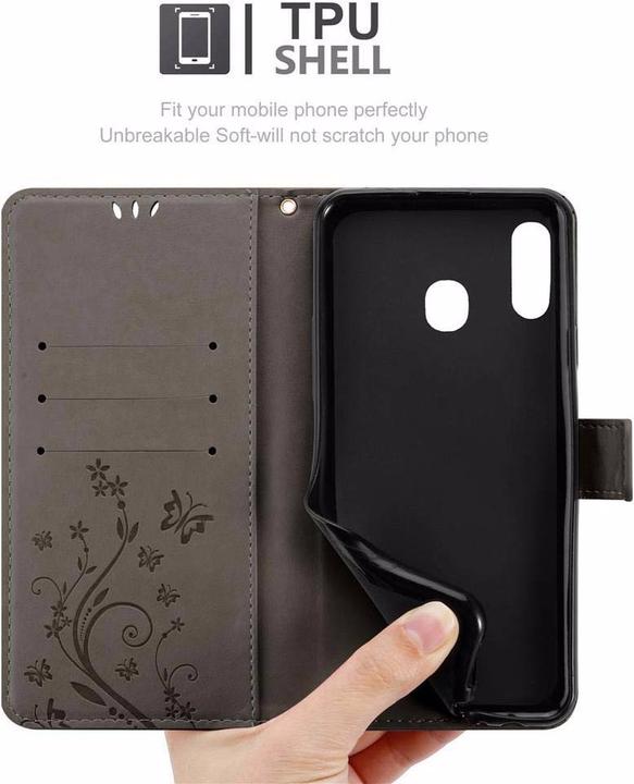 Actual product image Cadorabo Flower Book Cover (Samsung Galaxy A20, Samsung Galaxy M10s, TCL A30)