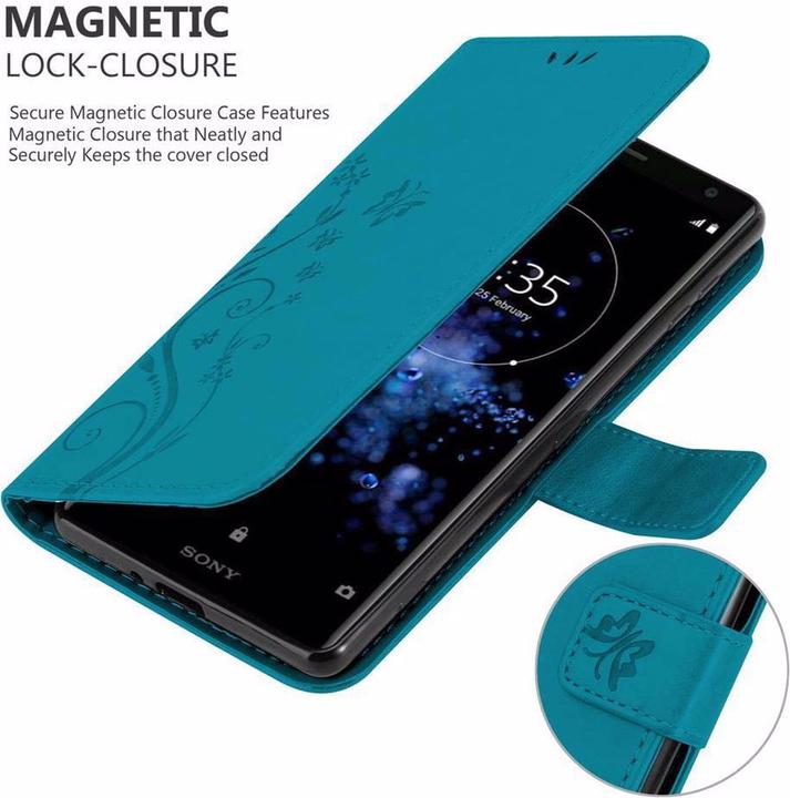 Actual product image Cadorabo Flower Book Cover (Sony Xperia XZ2)