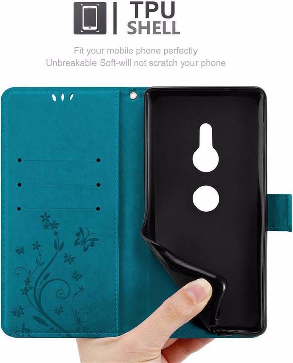 Actual product image Cadorabo Flower Book Cover (Sony Xperia XZ2)