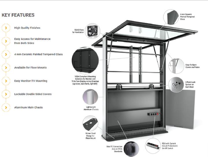 Actual product image DSS Indoor Stele Landscape, 55" screen, black