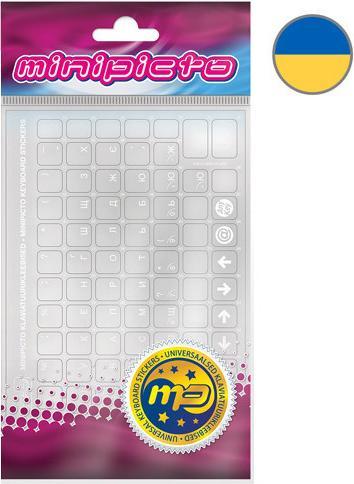 Image du produit Minipicto Autocollants pour clavier UKR, transparent/mat (KB-UNICLR-UKR-WHTMATT)