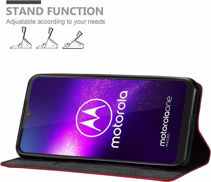 Productafbeelding Cadorabo Boek Onzichtbare Magneethoes (Motorola One Macro)