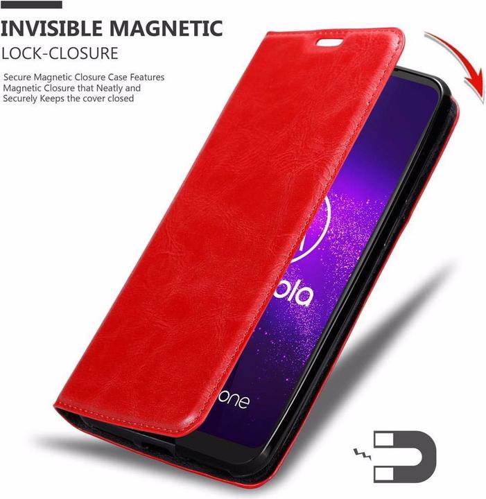 Productafbeelding Cadorabo Boek Onzichtbare Magneethoes (Motorola One Macro)