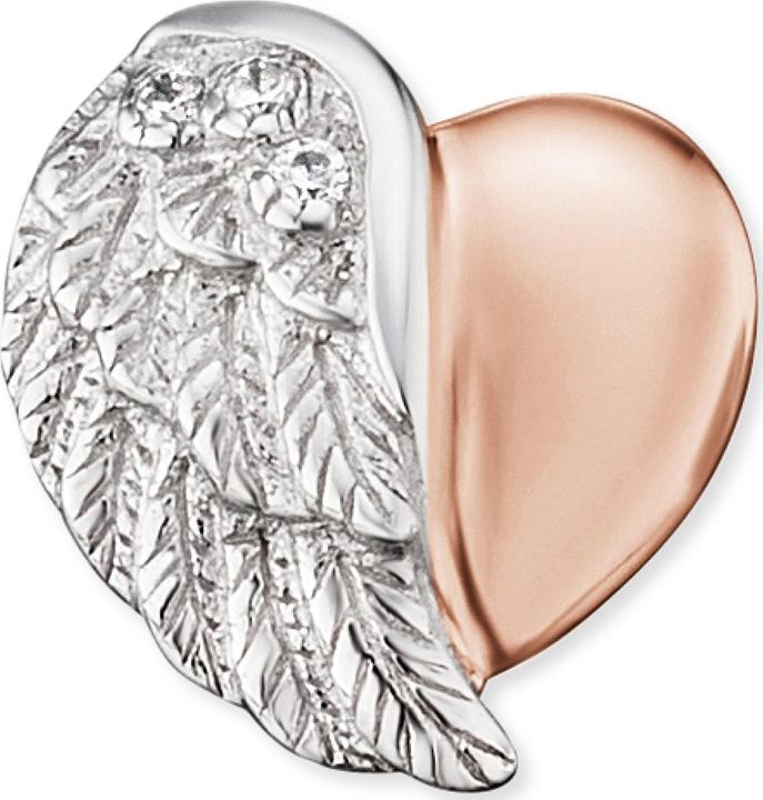 Produktbild Engelsrufer Ohrstecker Herzflügel Bicolor (925er Silber rhodiniert, Silber rhodiniert)
