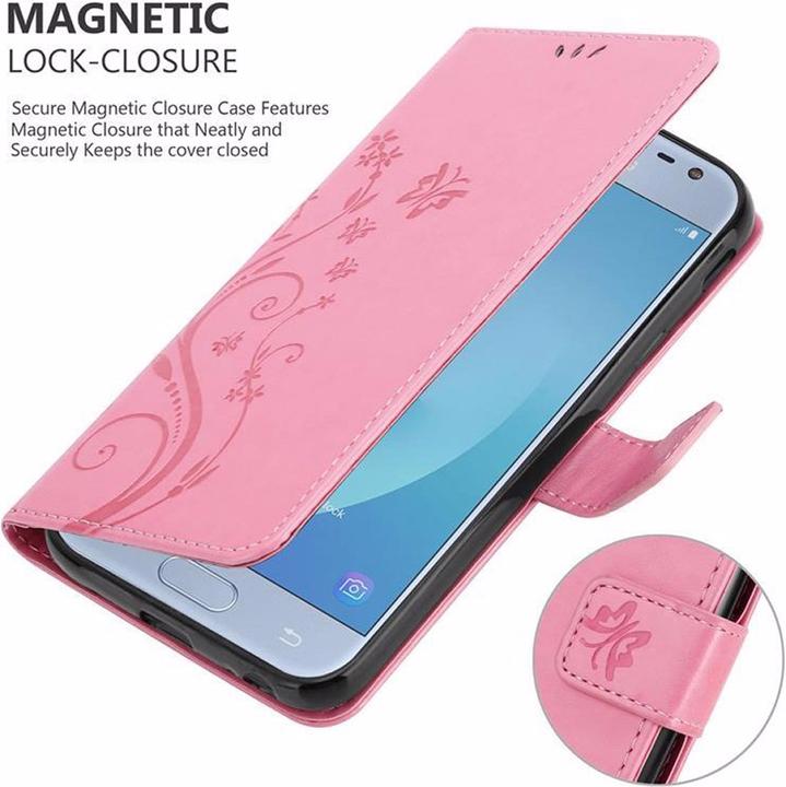 Actual product image Cadorabo Flower Book Cover (Samsung Galaxy J3 2017 (US version))