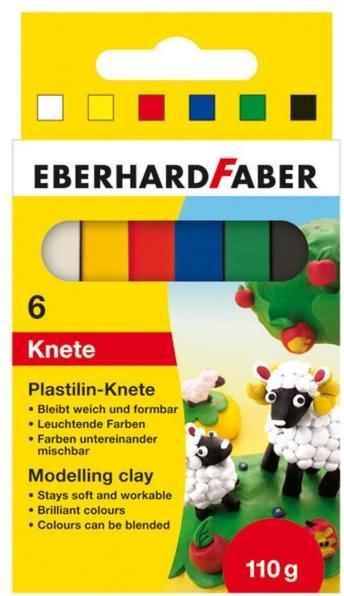 Produktbild EberhardFaber Wachsknete Plastilin-Knete 6er Kartonetui, sortiert 6er Kartonetui (6 x)