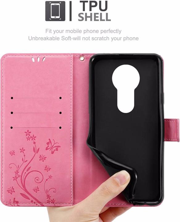 Actual product image Cadorabo Flower Book Cover (Motorola Moto E5 Plus)