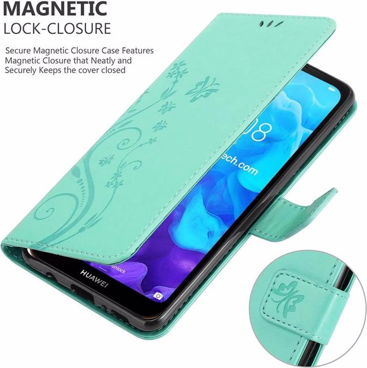 Actual product image Cadorabo Flower Book Cover (Huawei Y6 Pro)