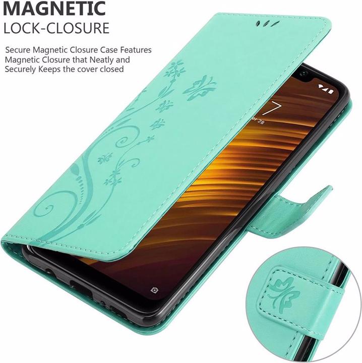 Actual product image Cadorabo Flower Book Cover (Xiaomi Pocophone F1)