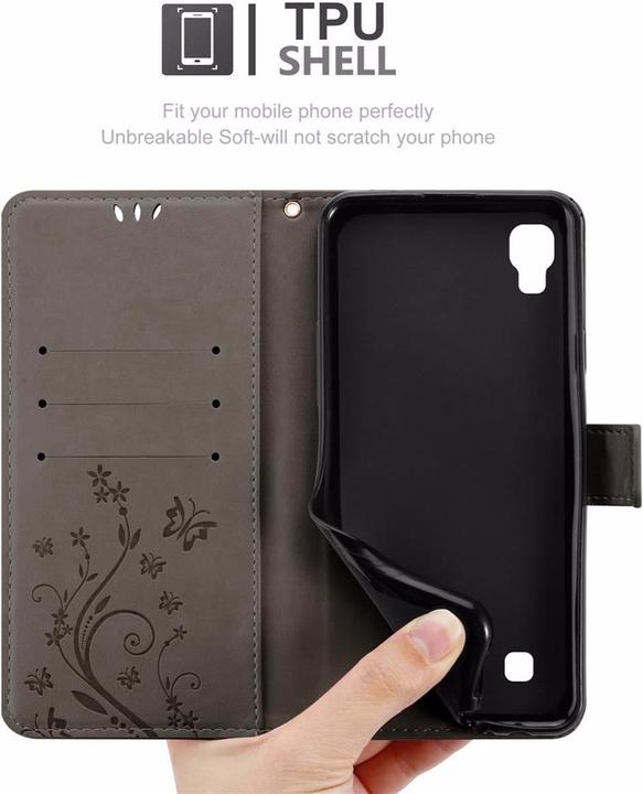 Productafbeelding Cadorabo Bloemen Boekomslag (LG X Power)
