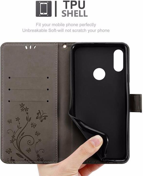 Image du produit Cadorabo Couverture du livre de fleurs (Huawei Y6 (2019))