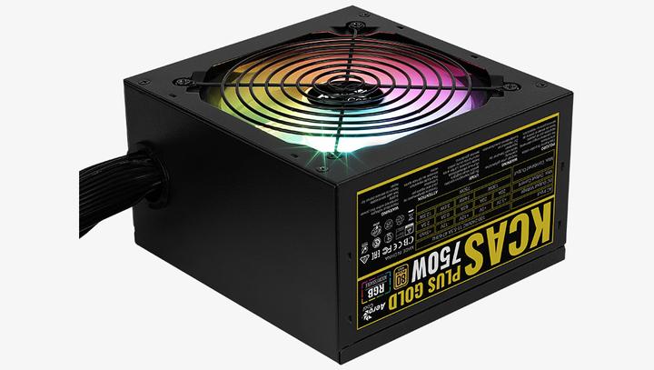 Actual product image AeroCool KCAS PLUS GOLD 750W - 750 W - 100 - 240 V - 47 - 63 Hz - 11-5.5 A - 130 (750 W)