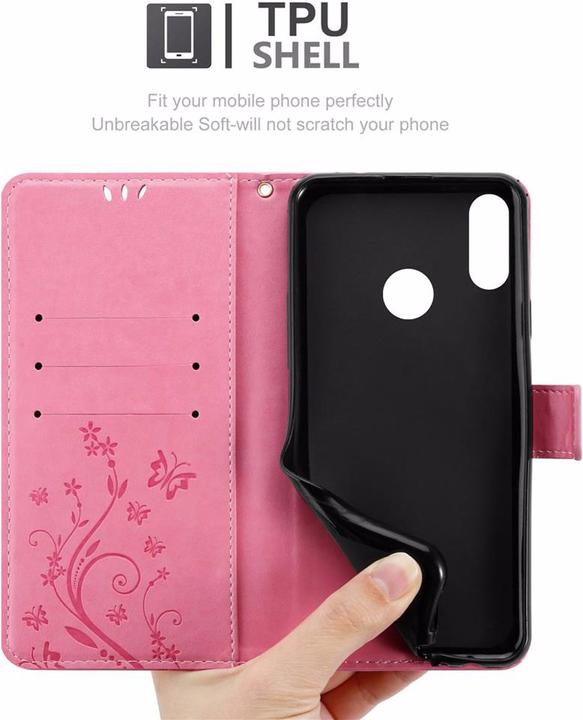 Actual product image Cadorabo Flower Book Cover (Huawei Y9 (2019))