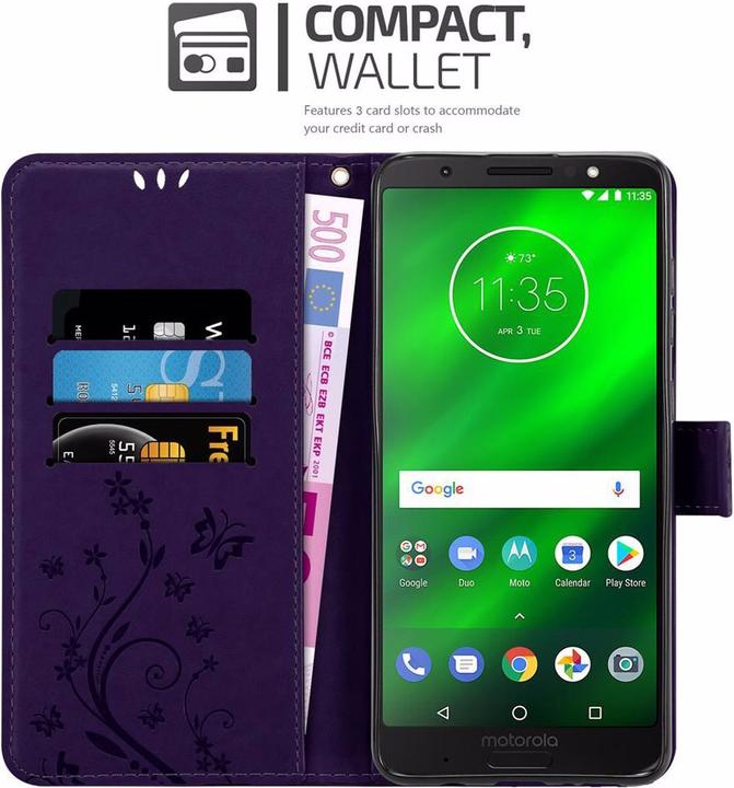 Immagine prodotto Cadorabo Copertina del libro di fiori (Motorola Moto G6 Plus)
