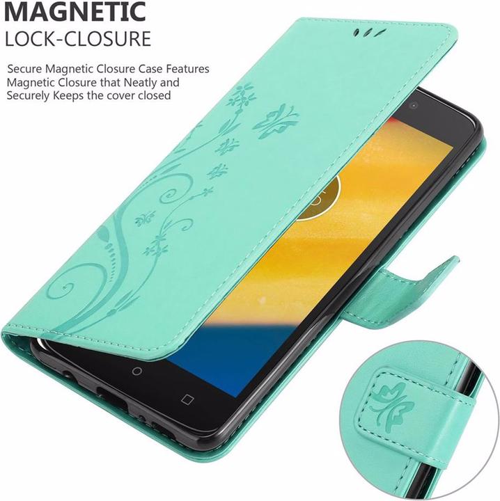 Actual product image Cadorabo Flower Book Cover (Motorola Moto C Plus)