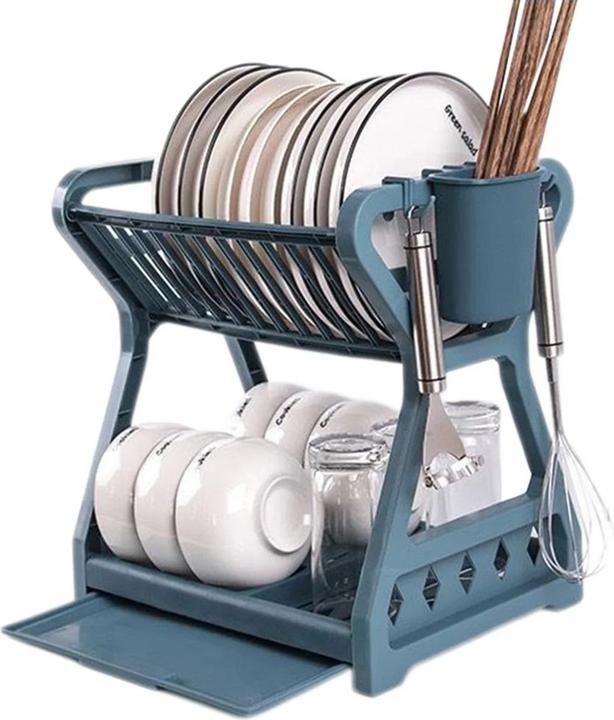 Actual product image König Design Dish drainer with drip tray Dish drainer camping kitchen 2 levels
