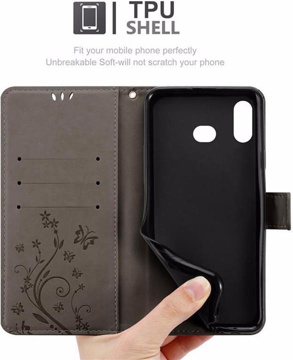 Actual product image Cadorabo Flower Book Cover (Samsung Galaxy A6s)
