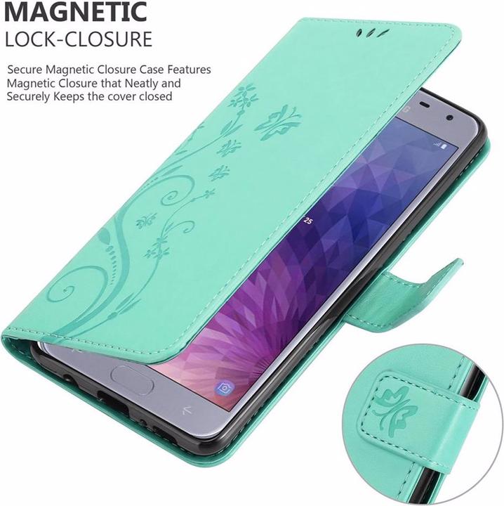 Produktbild Cadorabo Flower Book Cover (Samsung Galaxy J4 (2018))
