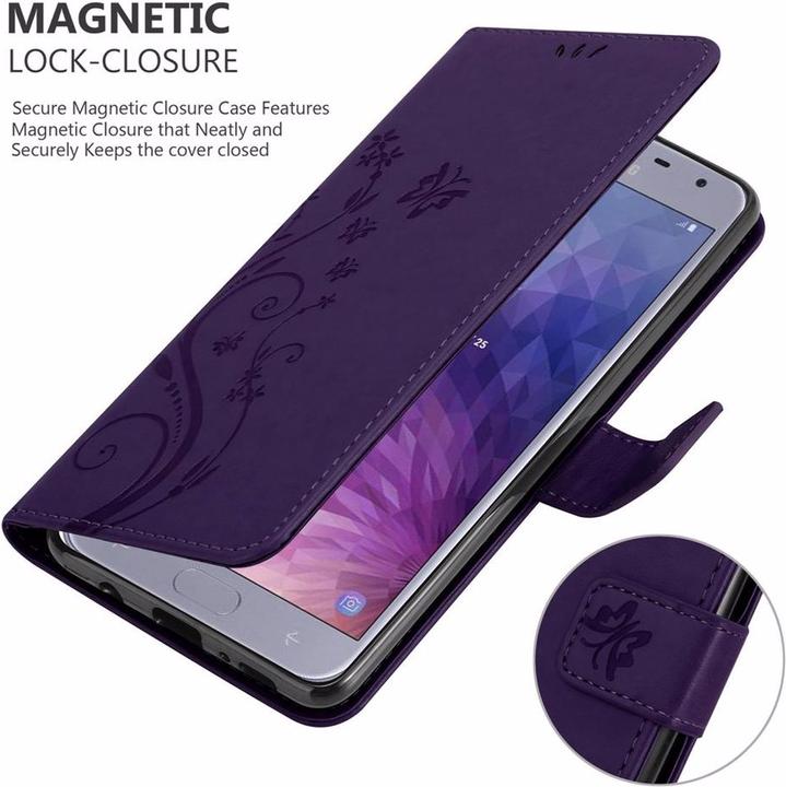 Produktbild Cadorabo Flower Book Cover (Samsung Galaxy J4 (2018))