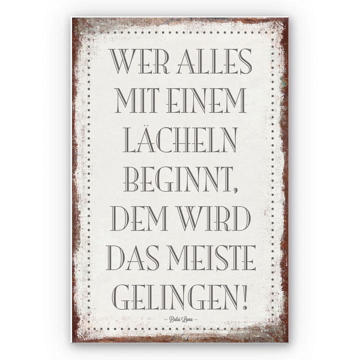 Produktbild Trenddeko Wer alles mit einem Lächeln beginnt (30 x 45 cm)
