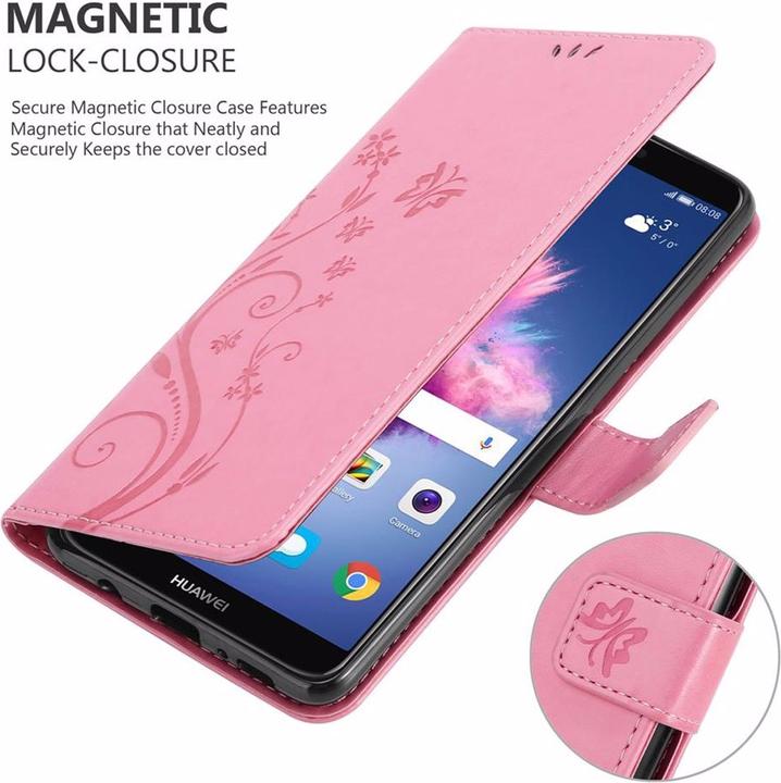 Immagine prodotto Cadorabo Copertina del libro di fiori (Huawei Enjoy 7S, Huawei P Smart (2018))