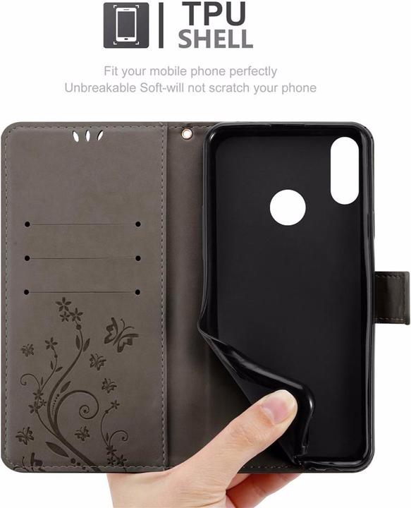 Actual product image Cadorabo Flower Book Cover (Huawei Y9 (2019))