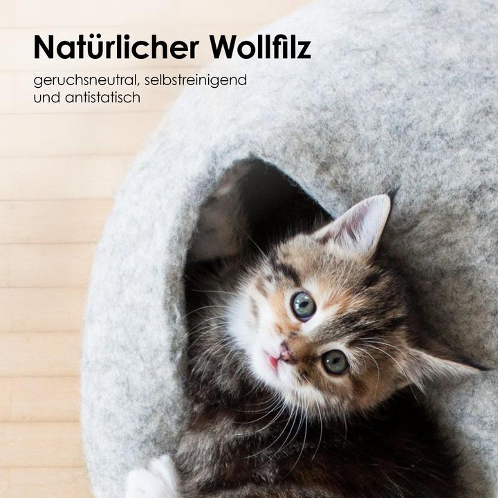 Actual product image LucyBalu PEBBLE KatzenhÃ¶hle aus Filz (Cat)