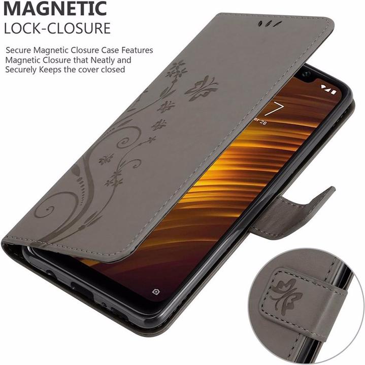 Actual product image Cadorabo Flower Book Cover (Xiaomi Pocophone F1)
